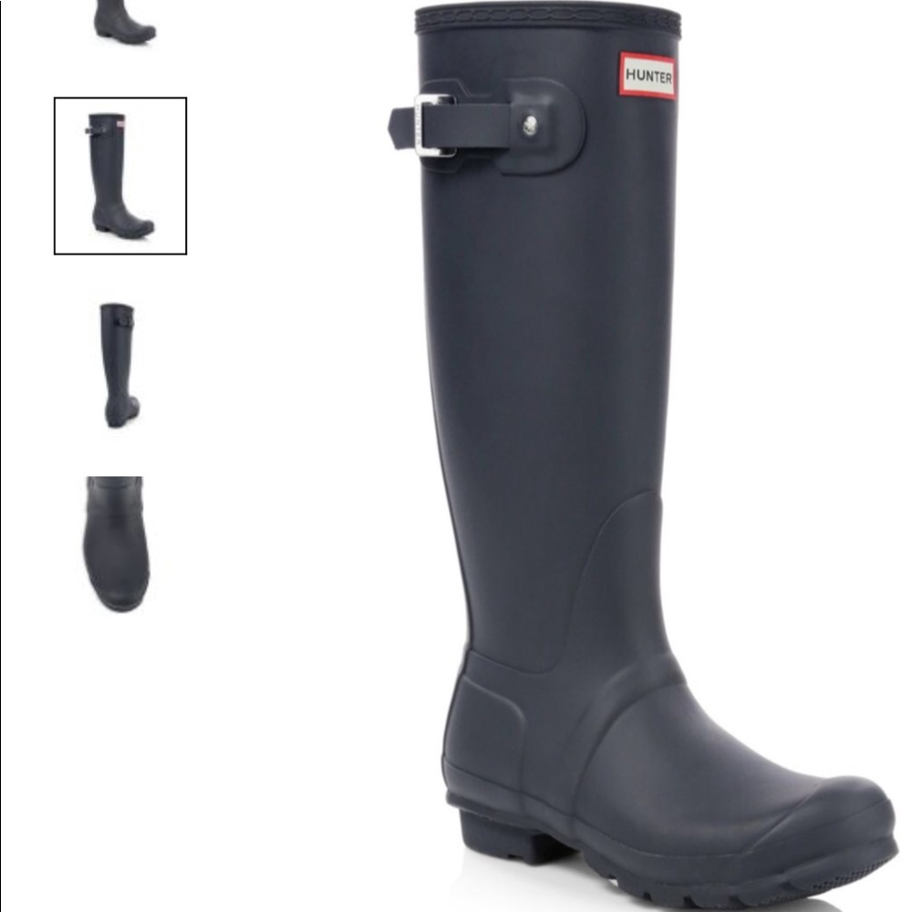 Hunter Orignal Tall Matte Navy Blue Rain Boots